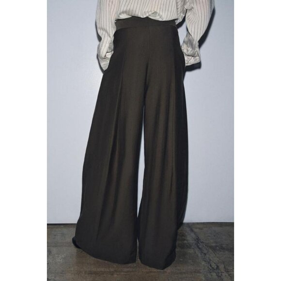 ZARA ZW COLLECTION FRONT PLEAT TROUSERS - Picture 4 of 9